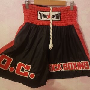 Kids Black and Red Kickboxing Shorts